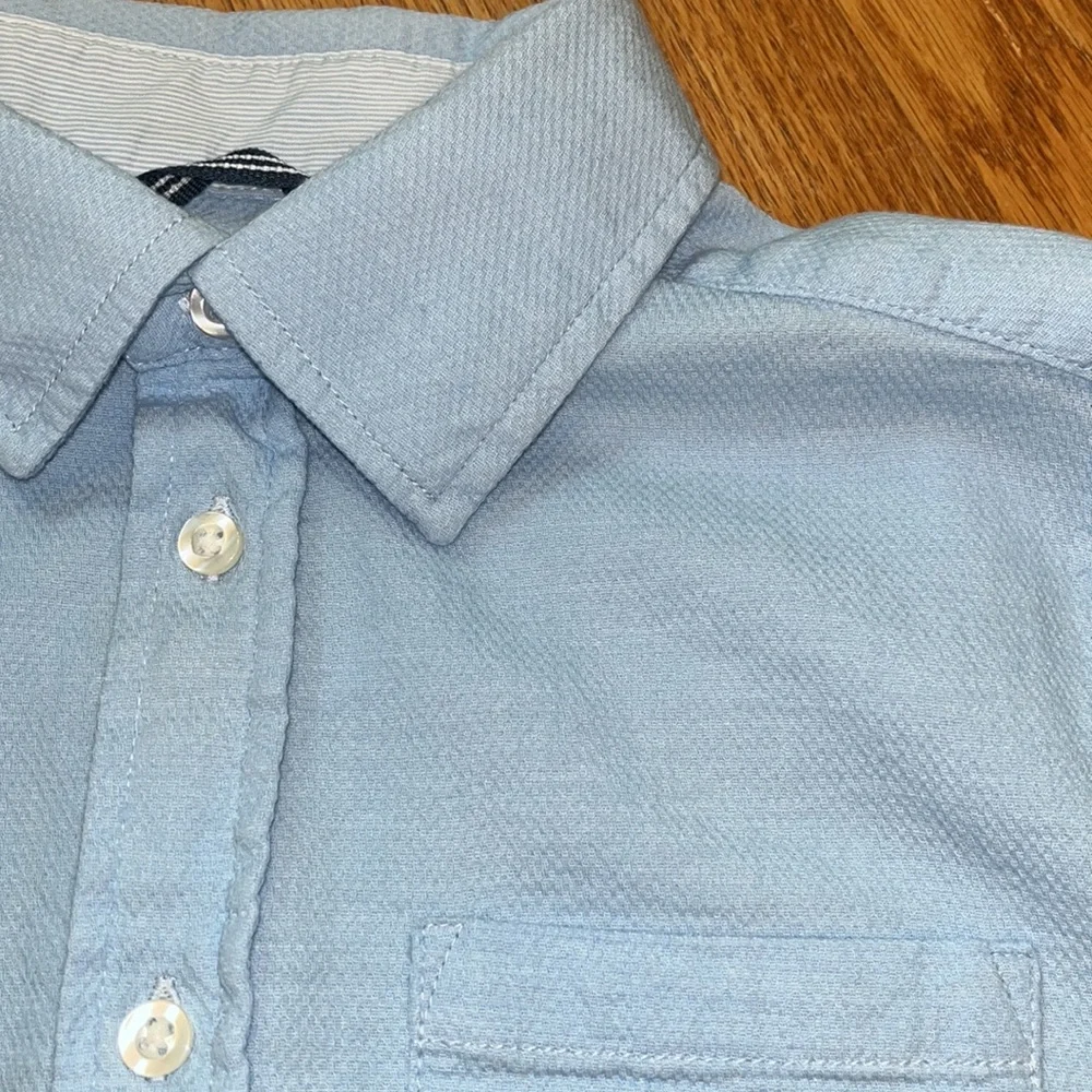 Textured Cotton Button Down Dress Shirt